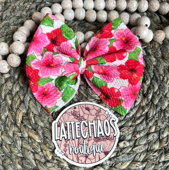 Tropical Floral Bow