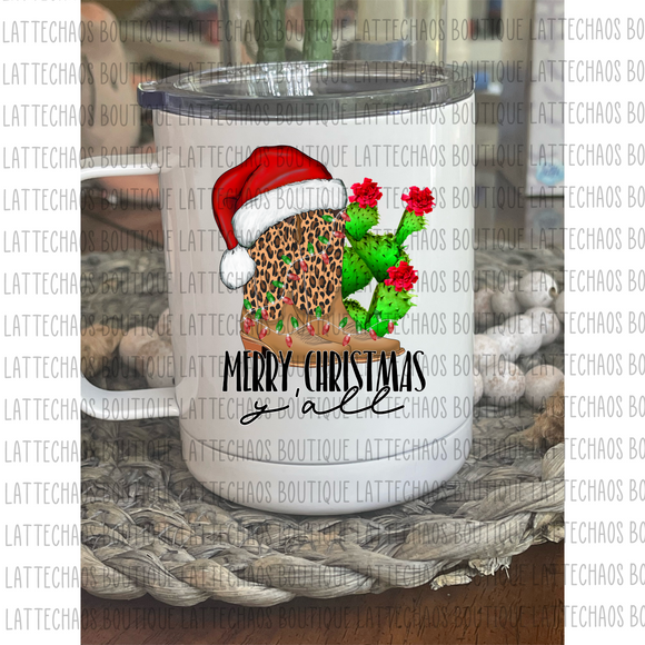 Merry Christmas y’all 10oz travel Mug
